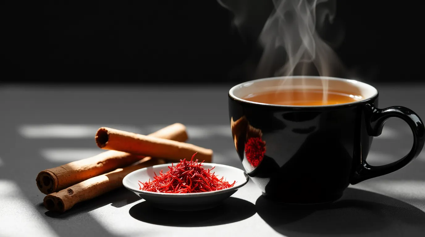 چای دارچین با زعفران