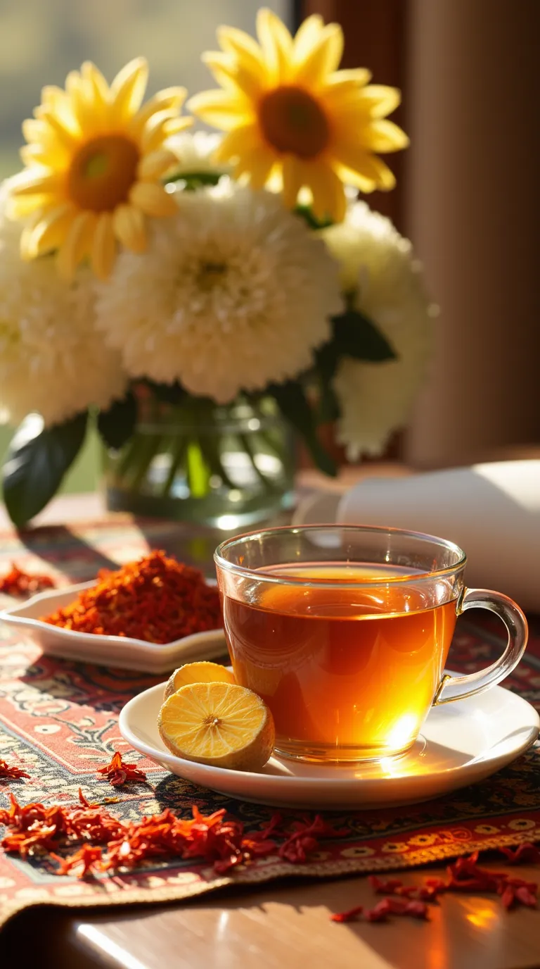 چای زعفران با زنجبیل
