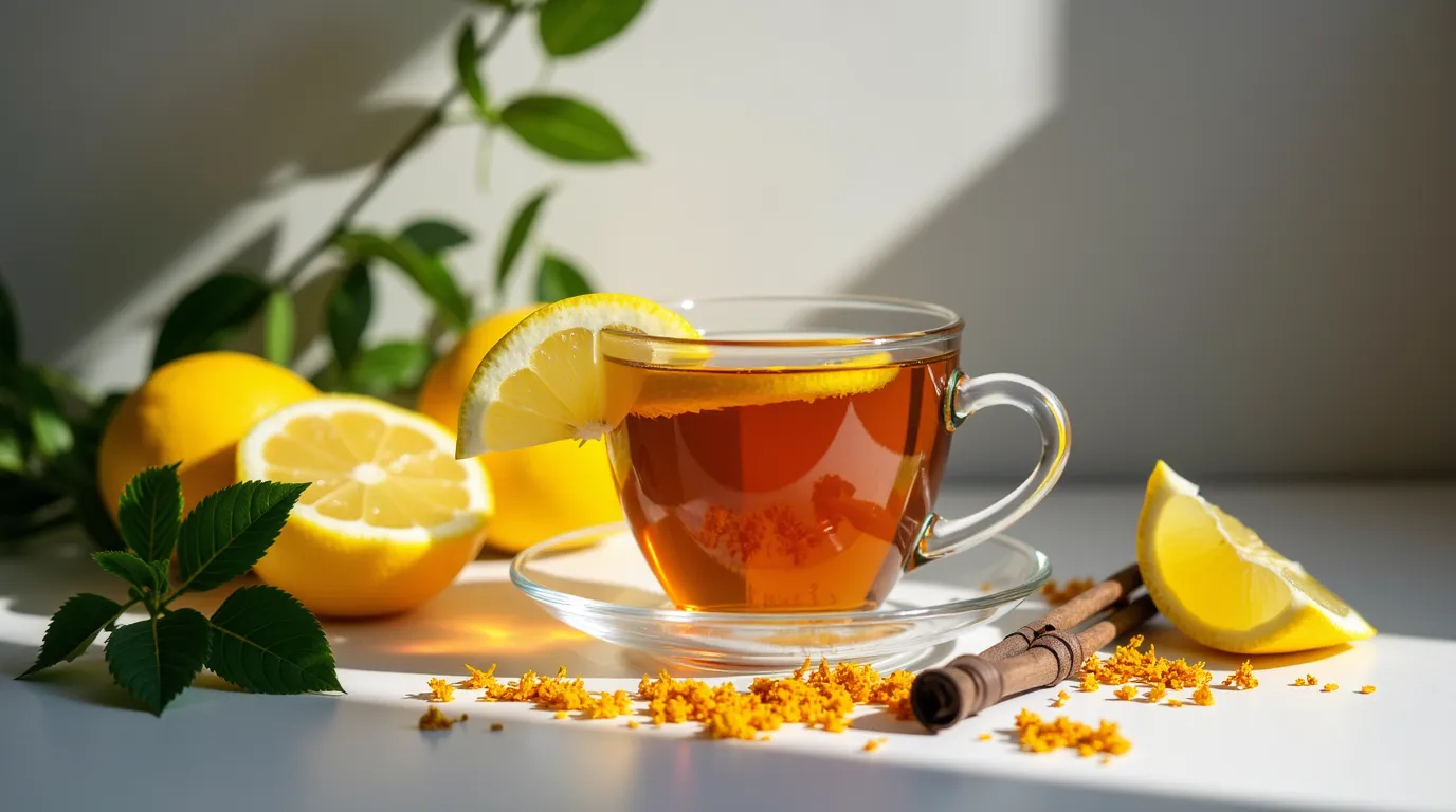 چای زعفران با لیمو
